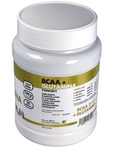 Bcaa+Glutamina Concept Piña 500Gr. de Mega Plus