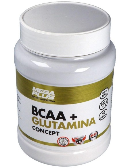 Bcaa+Glutamina Concept Piña 500Gr. de Mega Plus