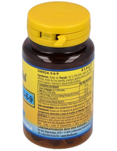 Omega 3-6-9 1000Mg. 30Perlas de Nature Essential