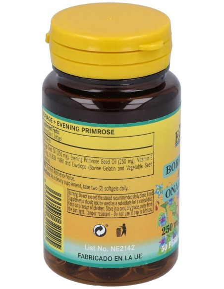 Borraja + Onagra 500Mg. 50Perlas de Nature Essential