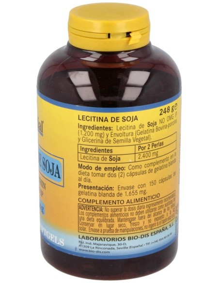 Lecitina De Soja 1200Mg. 150Perlas de Nature Essential