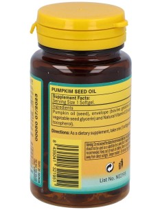 Aceite De Semillas De Calabaza 500Mg. 50Perlas de Nature Essential 2