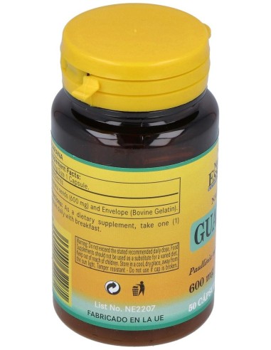 Guarana 600Mg. 50Cap. de Nature Essential