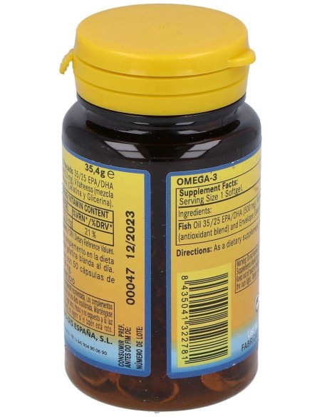 Omega 3 (Epa 35% Dha 25%) 500Mg. 50Perlas de Nature Essential