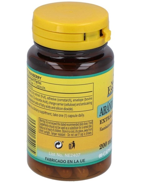 Arandano Rojo 5000Mg. (Ext. Seco 200Mg.) 60Cap. de Nature Essential