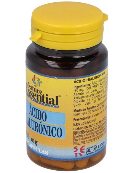 Acido Hialuronico 100Mg. 60Cap. de Nature Essential