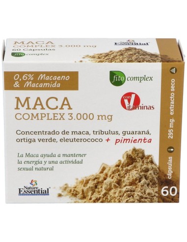 Maca Complex 3000Mg. 60Cap. de Nature Essential