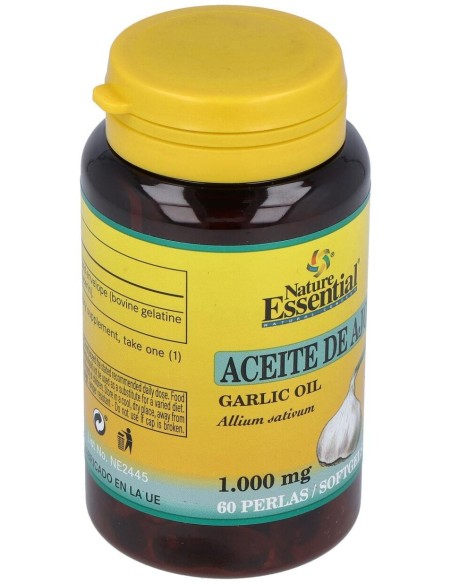 Garlic Oil (Ajo) 1000Mg. 60Perlas de Nature Essential