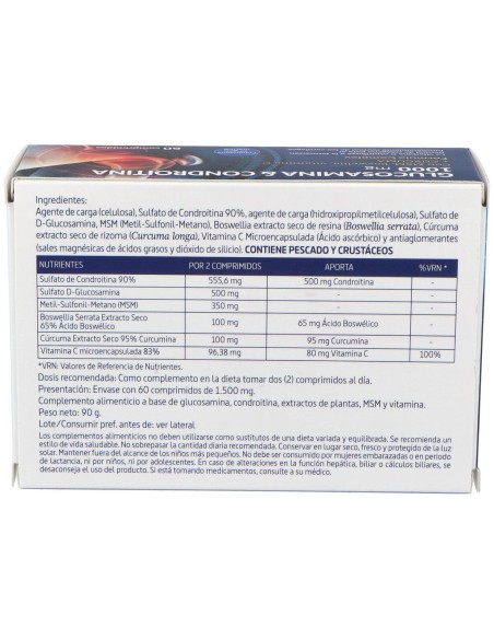 Glucosamina+Condroitina+Msm 1000Mg. 60Comp. de Nature Essential
