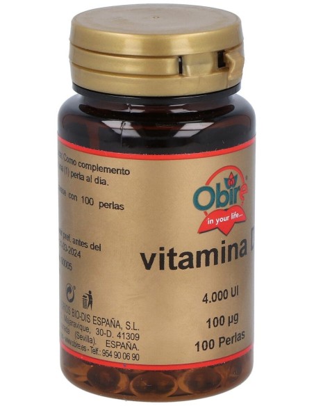 Vitamina D3 100Mcg. 100Perlas de Obire