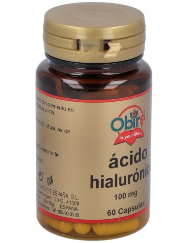 Acido Hialuronico 100Mg. 60Cap. de Obire