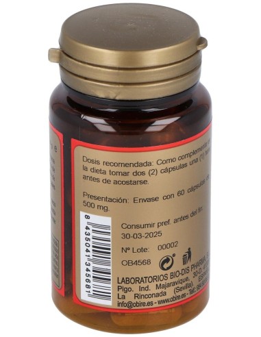 Valeriana + Melisa 200Mg (Ext. Seco) 60Cap. de Obire