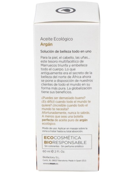 Aceite De Argan Eco 100% Puro 60Ml. de Mondeconatur