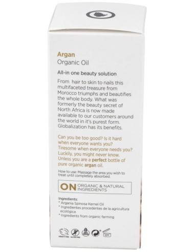 Aceite De Argan Eco 100% Puro 60Ml. de Mondeconatur