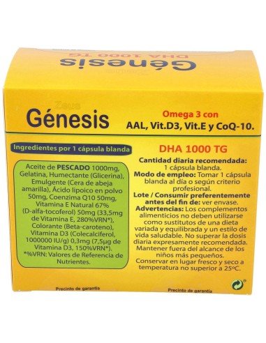 Genesis Dha Tg 1000 Omega 3 120Cap. de Zeus