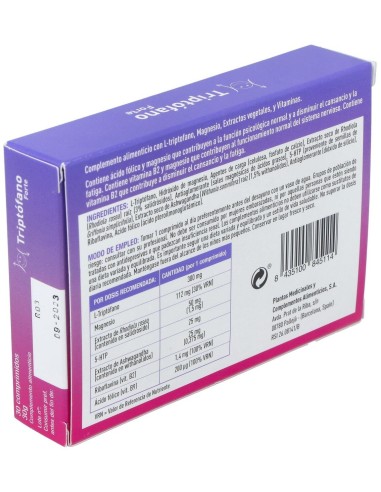 Triptófano Forte 30 Comprimidos de Plameca