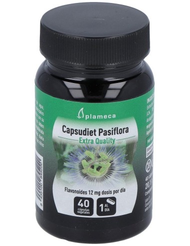 Capsudiet Pasiflora 40 Cápsulas Vegetales de Plameca