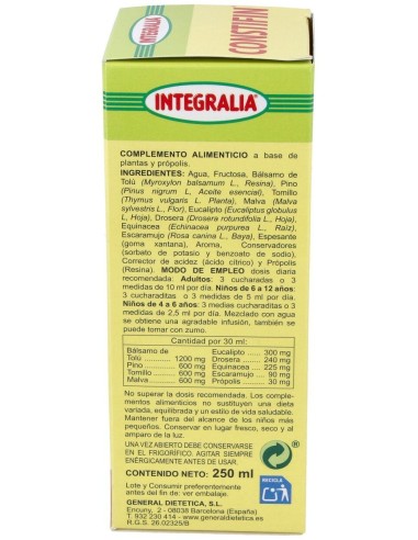 Constifin S/A Jarabe 250 Ml. de Integralia