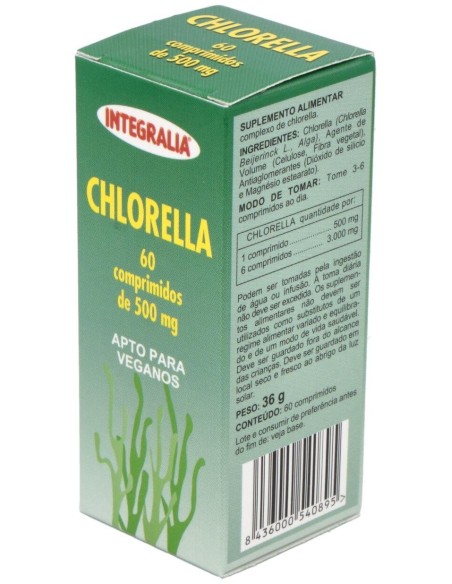 Chlorella 500Mg. 60Comp. de Integralia