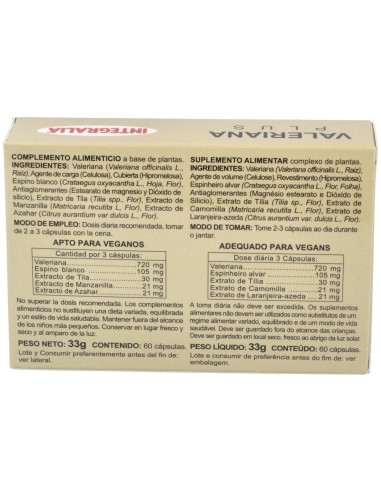 Valeriana Plus 60Cap. de Integralia