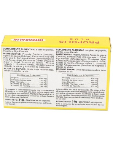 Propolis Plus 60Cap. de Integralia