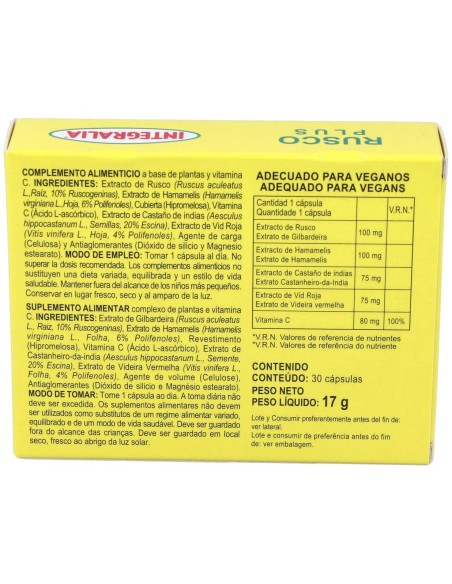 Rusco Plus 30Cap. de Integralia