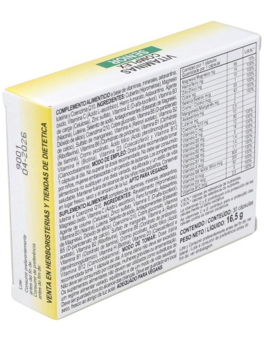 Vitaminas Complex 30Cap. de Integralia