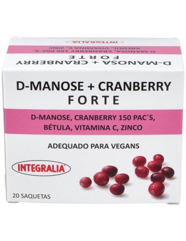 D-Manosa + Cranberry Plus 20Sbrs. de Integralia