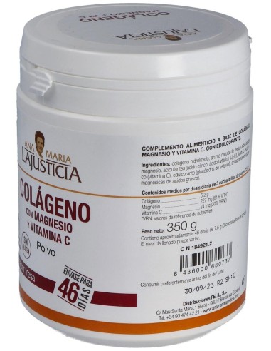 Colageno Con Magnesio + Vit. C Sabor Fresa 350Gr. de Ana Maria Lajusticia