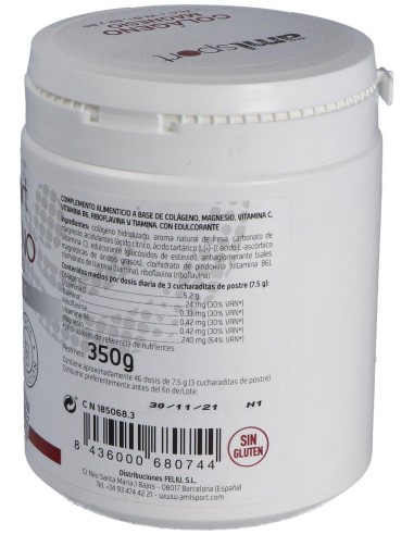 Colageno Con Magnesio+Vit. C+B1+B2+B6 Fresa 350Gr. de Ana Maria Lajusticia