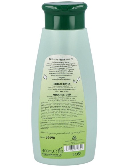Champu Antigrasa Con Romero 400Ml. de Linea Verde
