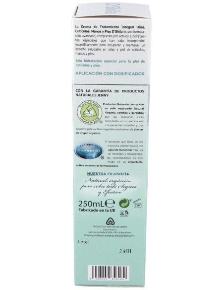Crema Manos Y Uñas Omega-6 Con Dosificador 250Ml. de Dshila