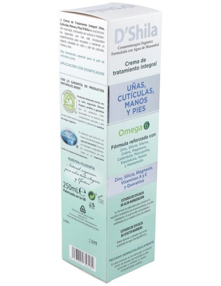 Crema Manos Y Uñas Omega-6 Con Dosificador 250Ml. de Dshila