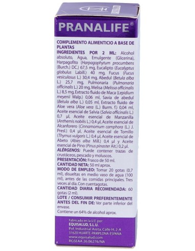 Pranalife 2-5-6 50Ml. de Equisalud