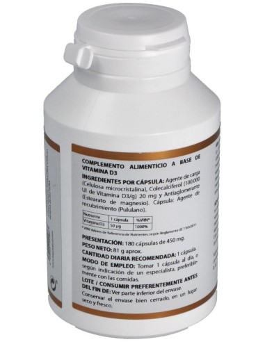 Holovit Vit. D3 2000Ui (Colecalciferol) 180Cap. de Equisalud
