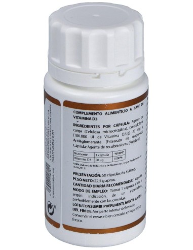 Holovit Vit. D3 2000Ui (Colecalciferol) 50Cap. de Equisalud