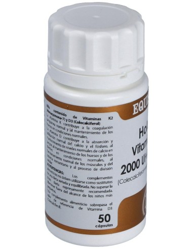 Holovit Vit. D3 2000Ui+K2 60Mcg+Menaquinona 50Cap. de Equisalud
