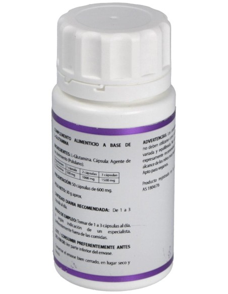Holomega L-Glutamina 50Cap. de Equisalud