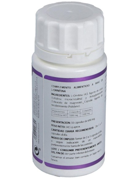 Holomega L-Ornitina 50Cap. de Equisalud