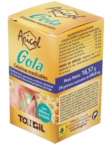 Apicol (Aligel) Gola Plus 24Perlas de Tongil