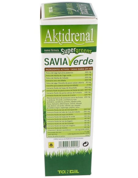 Aktidrenal Savia Verde 500Ml. Lineabel de Tongil