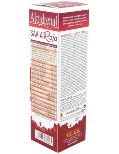 Aktidrenal Savia Roja 250Ml. Lineabel de Tongil