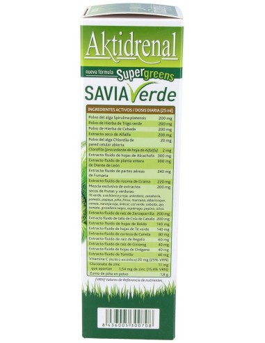 Aktidrenal Savia Verde 250Ml. Lineabel de Tongil