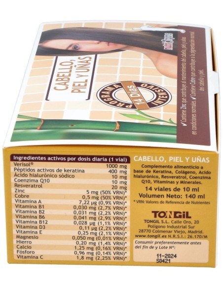 Nutriorgans Cabello, Piel Y Uñas 14Amp. de Tongil