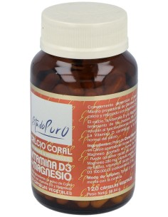 Calcio Coral+Vit D3+Mg 120Cap. Estado Puro de Tongil 2