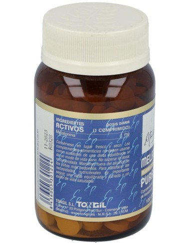 Melatonina Pura 1Mg. 180Comp. Estado Puro de Tongil