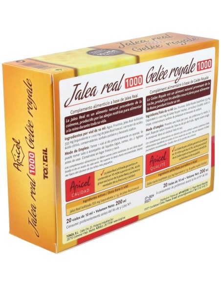 Apicol Jalea Real 1000Gr. 20Viales de Tongil