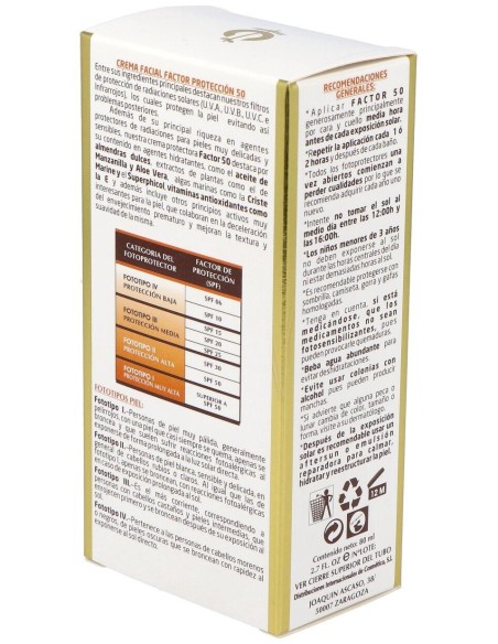 Crema Solar Facial Spf-50 Tubo de Fleurymer