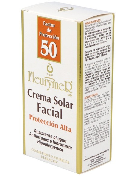 Crema Solar Facial Spf-50 Tubo de Fleurymer