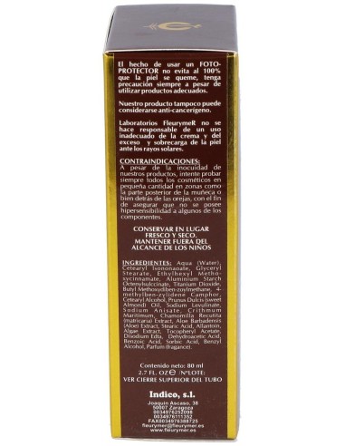 Crema Solar Facial Spf-50  Montaña de Fleurymer